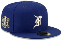 Load image into Gallery viewer, Fear of God Essentials New Era 59Fifty 2020 World Series Fitted Hat Blue
